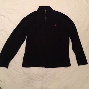 Polo Ralph Lauren half zip sweater; size Large